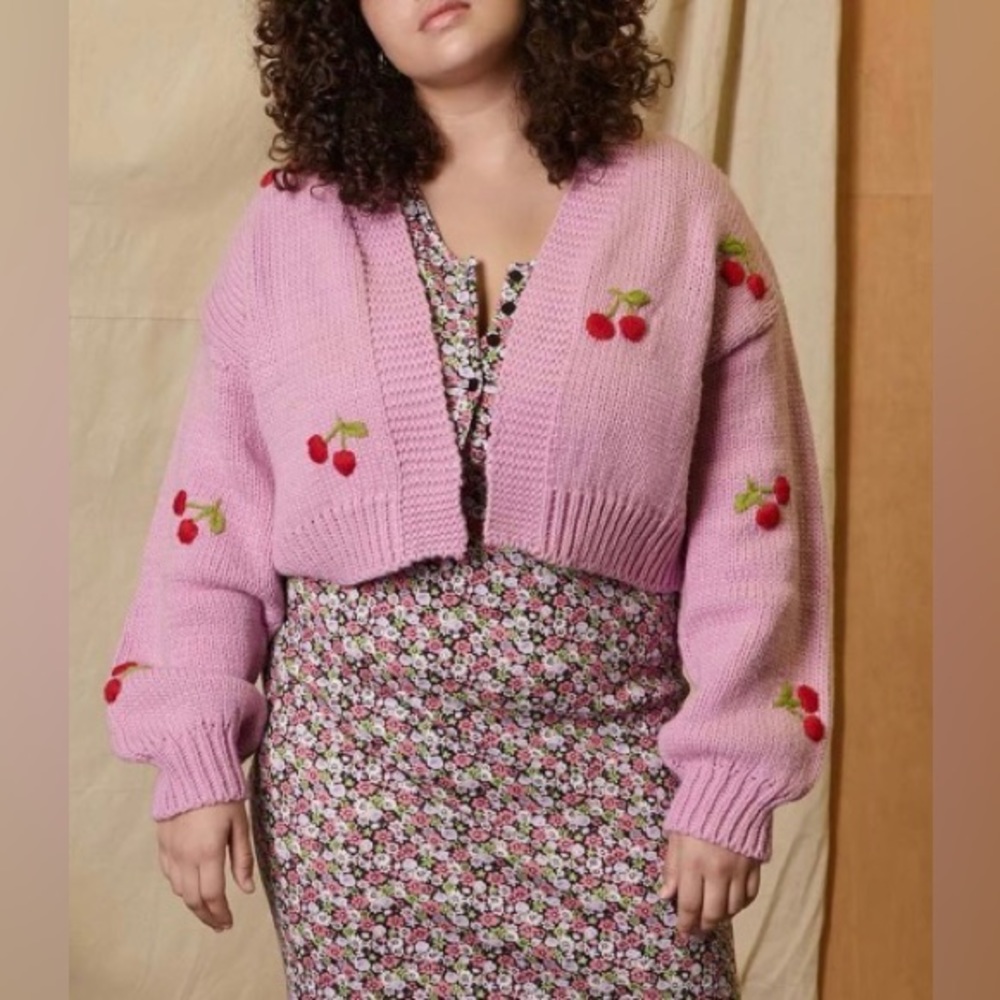 NWT Forever 21 Cherry Cardigan Sweater | Size: Various